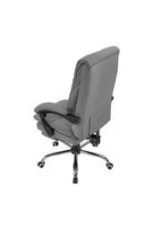 Living and Home Height-Adjustable Ergonomic Office Chair with Plush Seat, 135° Tilt & Footrest in Grey - thumbnail 5