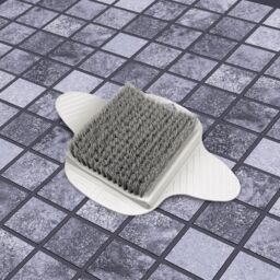 mysmartbuy Bath or Shower Floor Foot Brush - No Bend Grey Silicone Feet Scrubber with Hard-Wearing Bristles & Anti-Slip Suction Cup Base - thumbnail 3