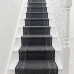 runrug Stair Runner Carpet - Durable, Non-Slip, 5.4mm - 'St Tropez' in Dark Grey - Size: 100 cm x 720 cm - thumbnail 3