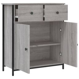 Berkfield Home Sideboard Grey Sonoma 70x30x80 cm Engineered Wood - Size: 70 x 30 x 80 cm - thumbnail 5