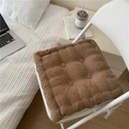 Havendro Coffee Chair Booster Pad Cotton Thick Firm Seat Cushion in Brown - thumbnail 2