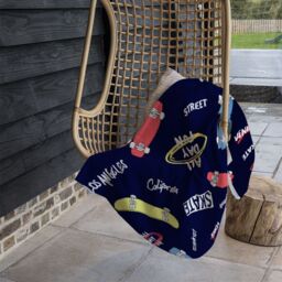 Benjamin Tate Design Skate Blanket in Natural - Size: 120 cm x 150 cm - thumbnail 4