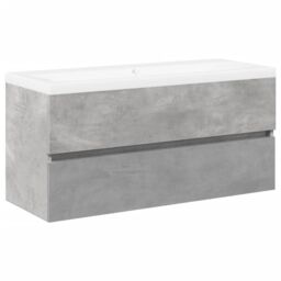 Berkfield Home 2 Piece Bathroom Furniture Set Concrete Grey Engineered Wood - thumbnail 2