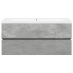 Berkfield Home 2 Piece Bathroom Furniture Set Concrete Grey Engineered Wood - thumbnail 4