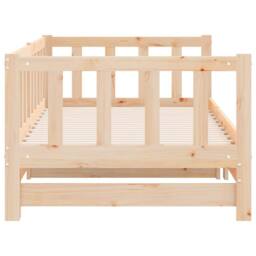 Berkfield Home Day Bed with Trundle 90x200 cm Solid Wood Pine in Natural - thumbnail 7