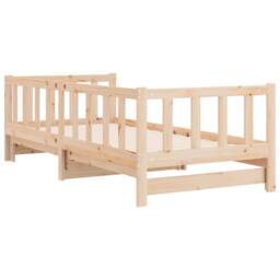 Berkfield Home Day Bed with Trundle 90x200 cm Solid Wood Pine in Natural - thumbnail 8