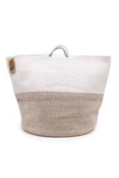 KDMD Cotton Rope Laundry & Storage Basket 45x40cm -Beige, Durable & Stylish in Beige - Size: 45x40 cm