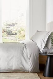 Murmur 'Meadow' Cotton Sateen Oxford Pillowcase in Grey - thumbnail 3