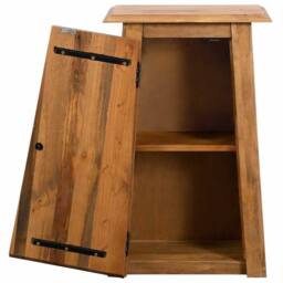 Berkfield Home Bathroom Wall Cabinet Solid Pinewood 42x23x70 cm in Brown - Size: 42 x 23 x 70 cm - thumbnail 5