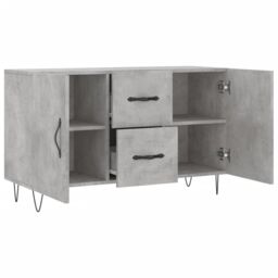 Berkfield Home Sideboard Concrete Grey 100x36x60 cm Engineered Wood - Size: 100 x 36 x 60 cm - thumbnail 5