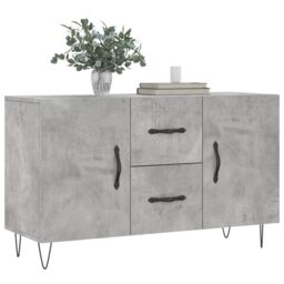 Berkfield Home Sideboard Concrete Grey 100x36x60 cm Engineered Wood - Size: 100 x 36 x 60 cm - thumbnail 3