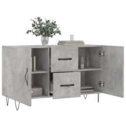 Berkfield Home Sideboard Concrete Grey 100x36x60 cm Engineered Wood - Size: 100 x 36 x 60 cm - thumbnail 4