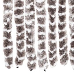 Berkfield Home Insect Curtain Taupe & White 100x220 cm Chenille - thumbnail 5