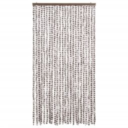 Berkfield Home Insect Curtain Taupe & White 100x220 cm Chenille - thumbnail 3