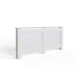 FWStyle Geometric X-Large Grey Radiator Cover (H) 82.3 (W) 172cm (D) 19cm in White - thumbnail 2