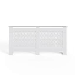FWStyle Geometric X-Large Grey Radiator Cover (H) 82.3 (W) 172cm (D) 19cm in White - thumbnail 3