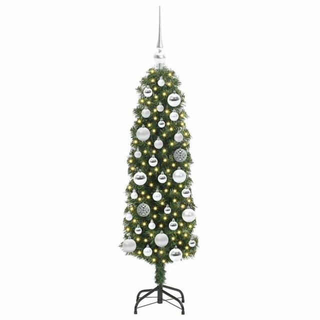 Berkfield Home Stunning Artificial Christmas Tree with 150 LEDs with Stand Green - image 1
