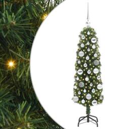 Berkfield Home Stunning Artificial Christmas Tree with 150 LEDs with Stand Green - thumbnail 3
