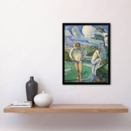 Artery8 Bathers at Rest Oil Painting Paul Cezanne Framed Wall Art Print - Size: A4 - thumbnail 4