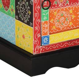 Berkfield Home Bedside Cabinet 2 pcs Multicolour 40x35x45 cm Solid Wood Mango - Size: 40 x 35 x 45 cm - thumbnail 9