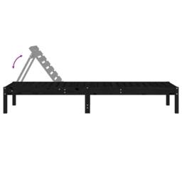 Berkfield Home Sun Loungers 2 pcs Black 199.5x60x74 cm Solid Wood Pine - thumbnail 7