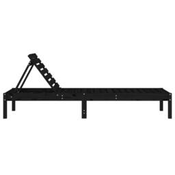 Berkfield Home Sun Loungers 2 pcs Black 199.5x60x74 cm Solid Wood Pine - thumbnail 5