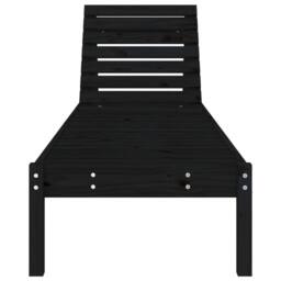 Berkfield Home Sun Loungers 2 pcs Black 199.5x60x74 cm Solid Wood Pine - thumbnail 4