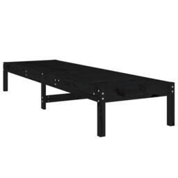 Berkfield Home Sun Loungers 2 pcs Black 199.5x60x74 cm Solid Wood Pine - thumbnail 8