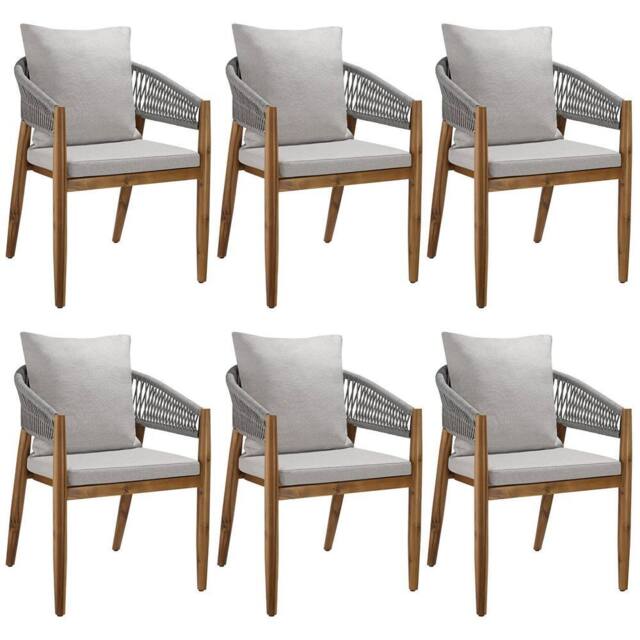 tectake Garden Chair Manacor in Beige - Size: 6 Person - image 1