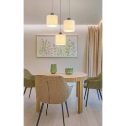 Netlighting Thea Cluster Pendant Matt Gunmetal Linen Cream Shade LED 3000K in Grey - thumbnail 2