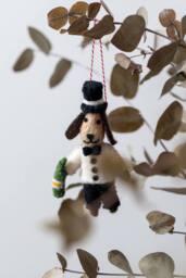 Lily & Me Party Gent Felt Friends Christmas Tree Decoration - thumbnail 1