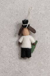Lily & Me Party Gent Felt Friends Christmas Tree Decoration - thumbnail 4