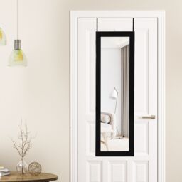 Costway Wall/Door Mounted Jewelry Armoire Organizer Full-length Mirror Storage Cabinet in Black - thumbnail 6