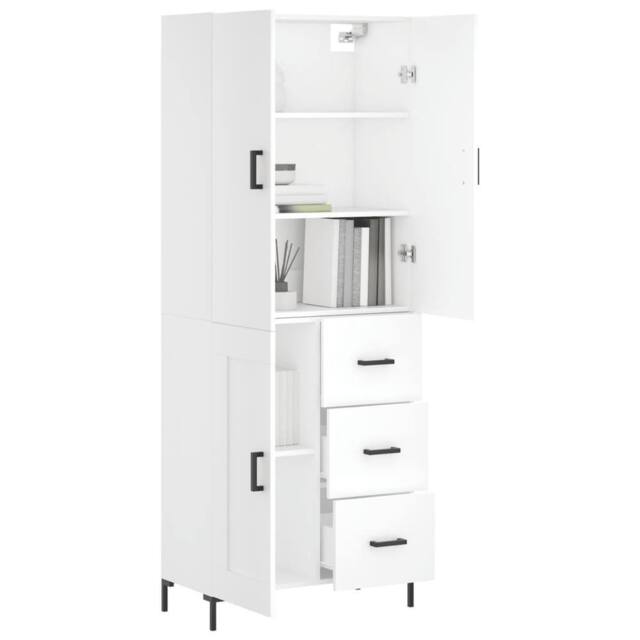 Berkfield Home Highboard White 69.5x34x180 cm Engineered Wood - image 1