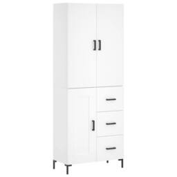 Berkfield Home Highboard White 69.5x34x180 cm Engineered Wood - thumbnail 3