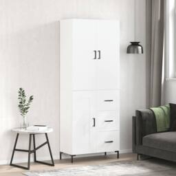 Berkfield Home Highboard White 69.5x34x180 cm Engineered Wood - thumbnail 2