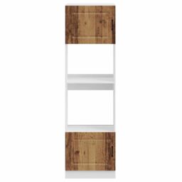 Berkfield Home Oven Cabinets 2 pcs Lucca Old Wood Engineered Wood in Brown - thumbnail 4