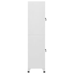 Berkfield Home Locker Cabinet with 2 Compartments 38x45x180 cm in Grey - Size: 38 x 45 x 180 cm - thumbnail 4