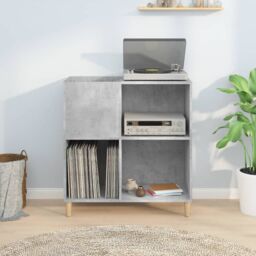 Berkfield Home Record Cabinet Concrete Grey 84.5x38x89 cm Engineered Wood - thumbnail 3