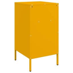 Berkfield Home Sturdy Bedside Cabinets 2 pcs Mustard Yellow 36x39x68 cm Steel - Size: 36 x 39 x 68 cm - thumbnail 8