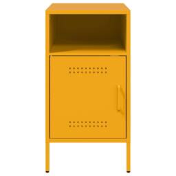 Berkfield Home Sturdy Bedside Cabinets 2 pcs Mustard Yellow 36x39x68 cm Steel - Size: 36 x 39 x 68 cm - thumbnail 6