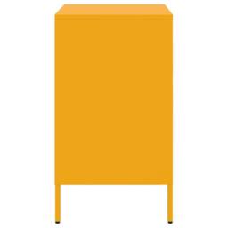 Berkfield Home Sturdy Bedside Cabinets 2 pcs Mustard Yellow 36x39x68 cm Steel - Size: 36 x 39 x 68 cm - thumbnail 7