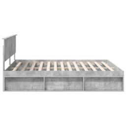 Berkfield Home Bed Frame with Headboard Concerte 180 x 200 cm Solid Pine Wood in Grey - thumbnail 8