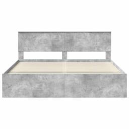 Berkfield Home Bed Frame with Headboard Concerte 180 x 200 cm Solid Pine Wood in Grey - thumbnail 7