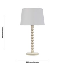 First Choice Lighting Set of 2 Bobbin - Ivory Lamps with White & Chrome Shades - thumbnail 8