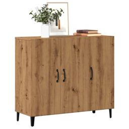 Berkfield Home Sideboard Artisan oak 90x34x80 cm Engineered Wood in Brown - Size: 90 x 34 x 80 cm - thumbnail 4