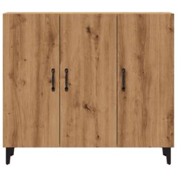 Berkfield Home Sideboard Artisan oak 90x34x80 cm Engineered Wood in Brown - Size: 90 x 34 x 80 cm - thumbnail 5
