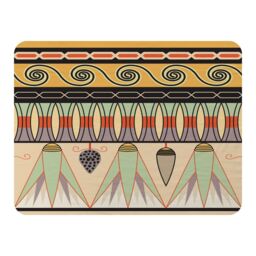 Benjamin Tate Design Egyptian Pattern Blanket in Natural - Size: 120 cm x 150 cm - thumbnail 1