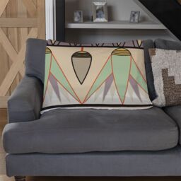 Benjamin Tate Design Egyptian Pattern Blanket in Natural - Size: 120 cm x 150 cm - thumbnail 2
