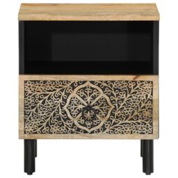 Berkfield Home Bedside Cabinets 2 pcs 40x33x46 cm Solid Wood Mango in Brown - Size: 40 x 33 x 46 cm - thumbnail 6